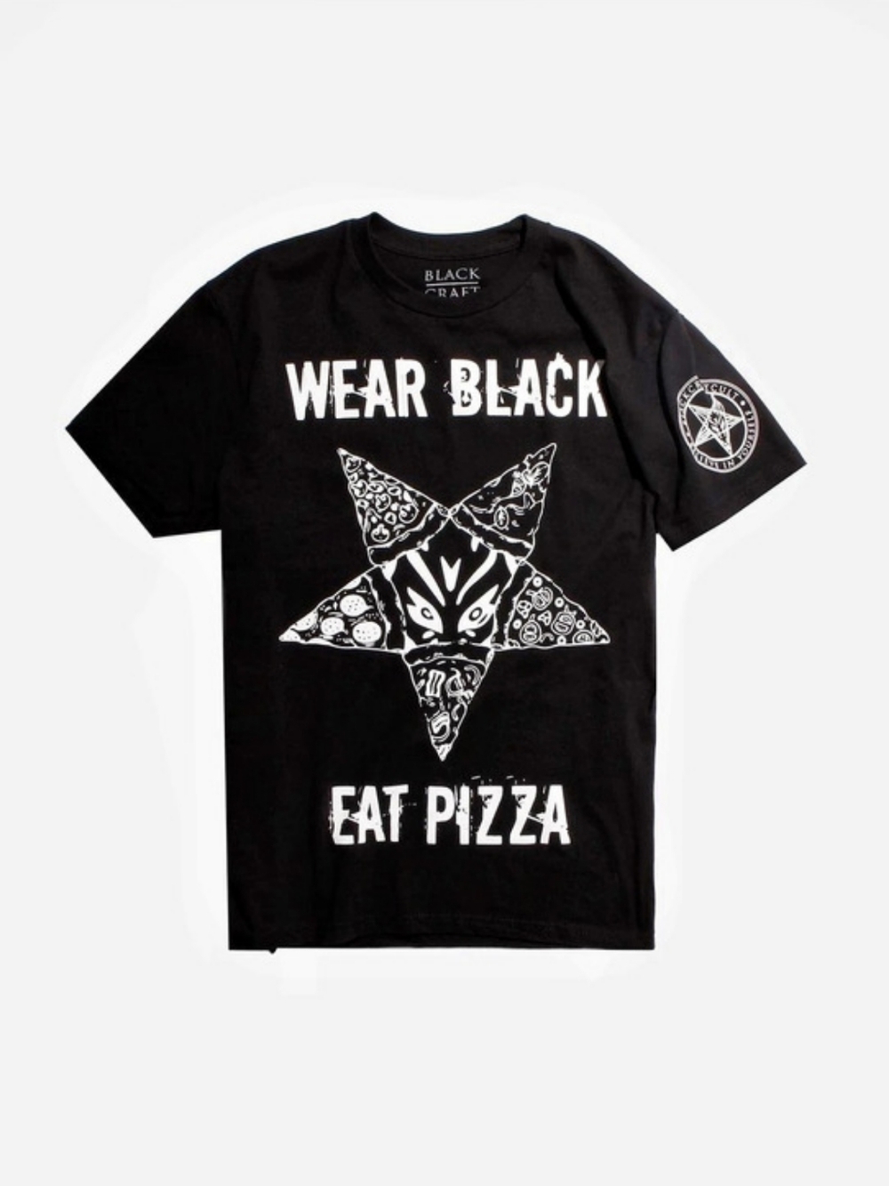 Black Craft Wear Black Eat Pizza Graphic Tee Black